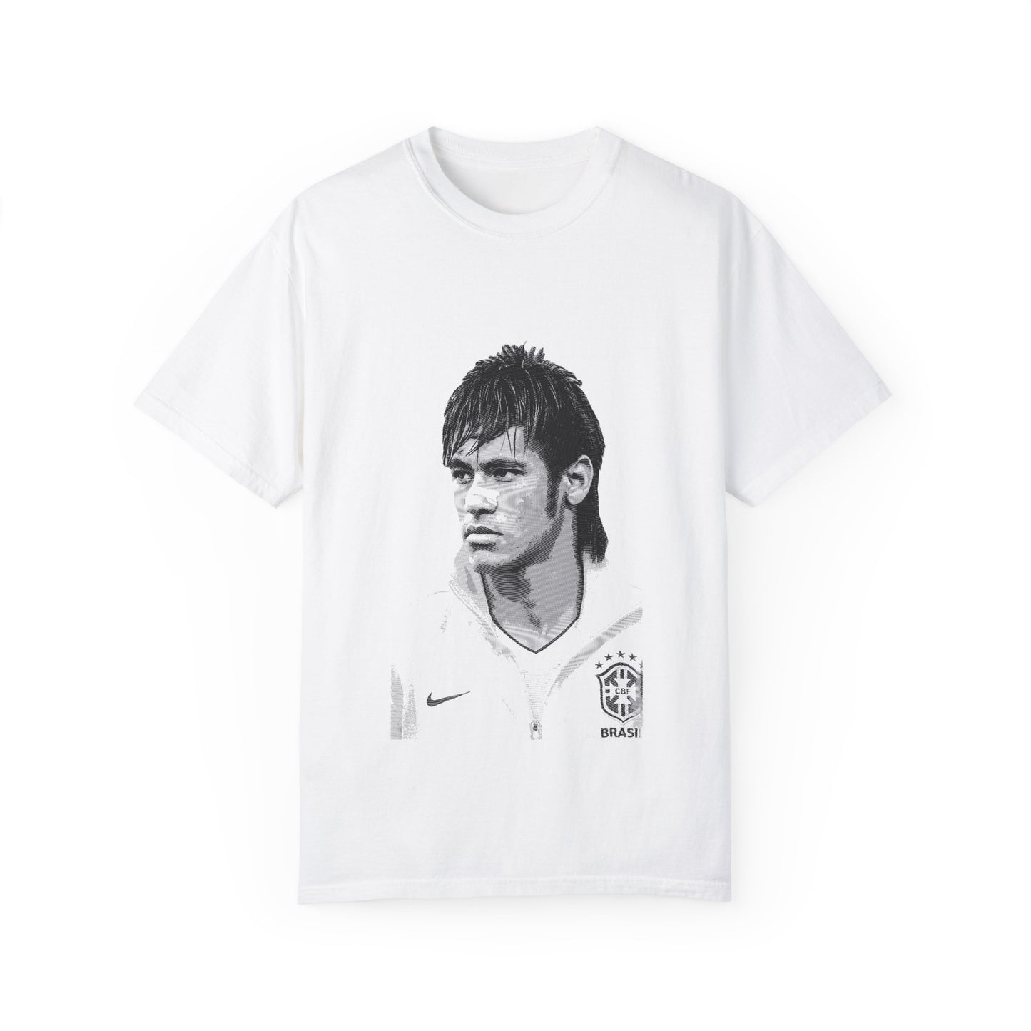 Neymar Brazil Unisex Garment-Dyed T-Shirt featuring Iconic Soccer Star Design